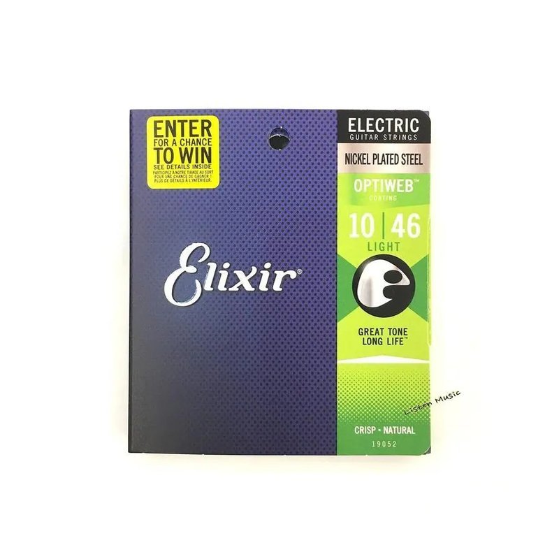 Elixir Elixir OPTIWEB 19052 鍍鎳鋼 (10-46) 超級薄膜 電吉他弦 公司貨 — 三峽木吉他 / 民謠吉他