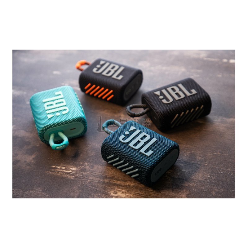 JBL JBL GO 3 可攜式防水 藍牙喇叭 藍牙5.1技術 IP67防水防塵 5小時音樂播放 原廠保固 ｜ BLK 黑色/BLKO 黑橘色/BLU 藍色/TEAL 淺綠色 — 三峽音響 / 音箱