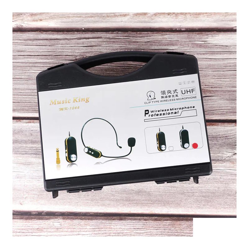 Music King Mk-1066 領夾式無線麥克風 頭戴式耳麥 耳掛式麥克風 — 三峽麥克風