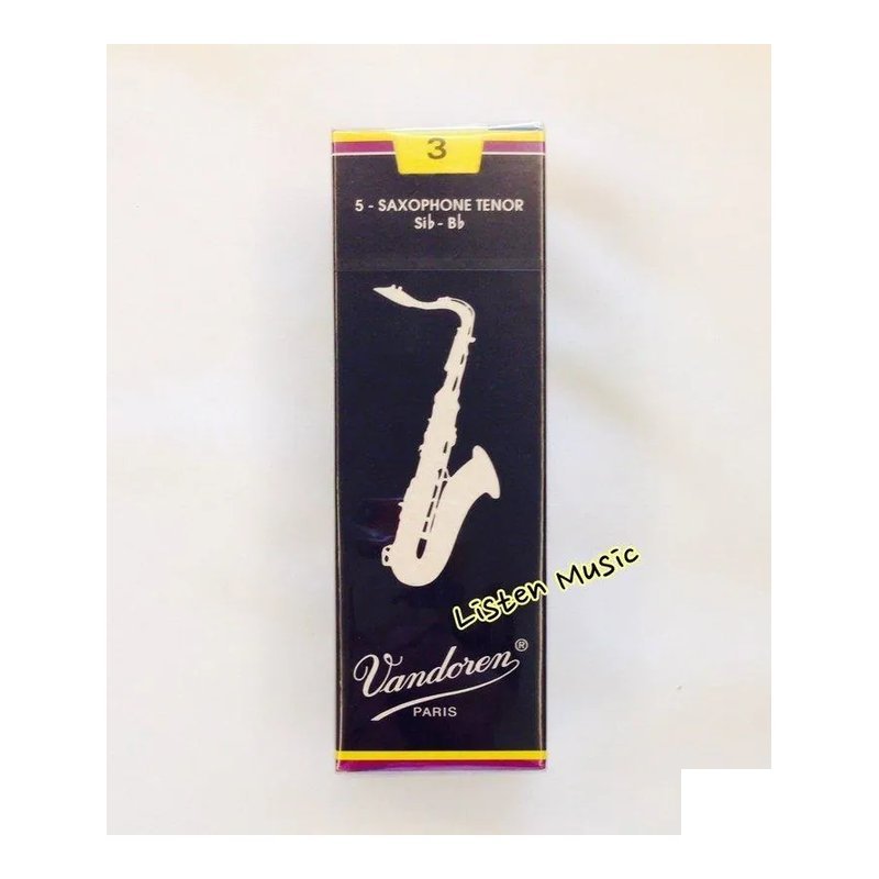 Vandoren 次中音薩克斯風竹片 TENOR SAX (3號) V5藍盒 5片裝 — 三峽銅管 / 管樂