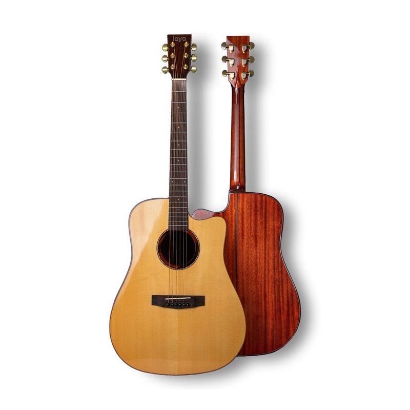 LAYA LAYA LD-256c 雲杉面單板 桃花心木側背板 木吉他 DC桶 D桶缺角 (附琴袋、配件包) — 三峽木吉他 / 民謠吉他