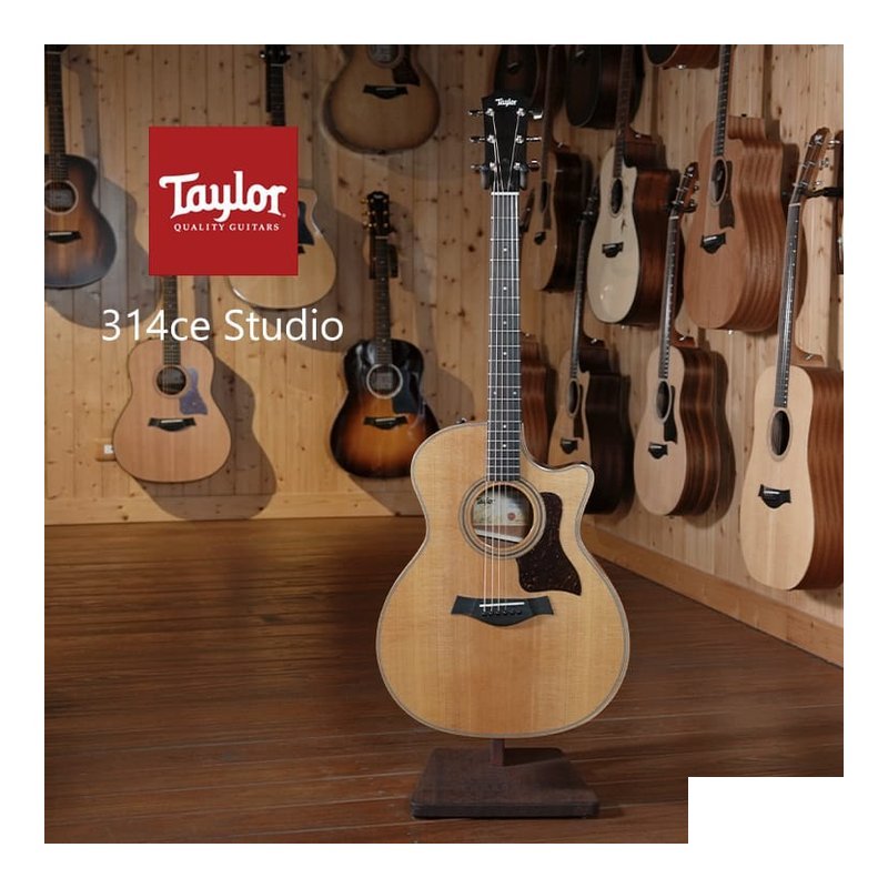 Taylor Taylor 314ce studio 烘烤雲杉面板 全單 墨廠 沙比利背側板 ES-2拾音器 電木吉他 附原廠琴袋 — 三峽木吉他 / 民謠吉他