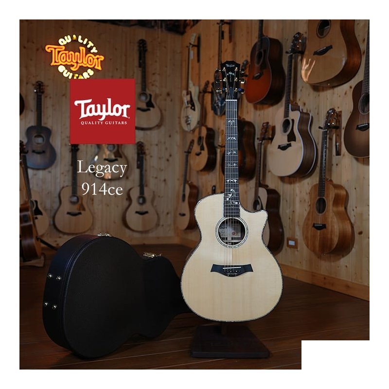 Taylor Taylor 2025 Legacy 914ce 傳奇版 復刻版 Cindy鑲嵌圖騰 X-bracing 附原廠硬盒 — 三峽配件 / 週邊