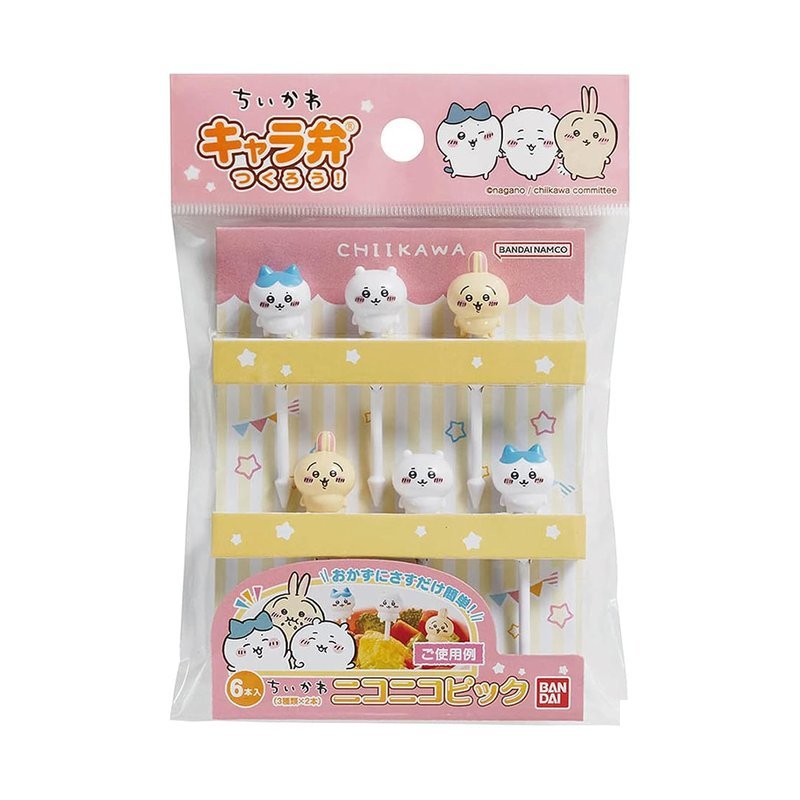 2689332 BANDAI 吉伊卡哇 食物叉 6件組 便當叉 — 三峽配件 / 週邊