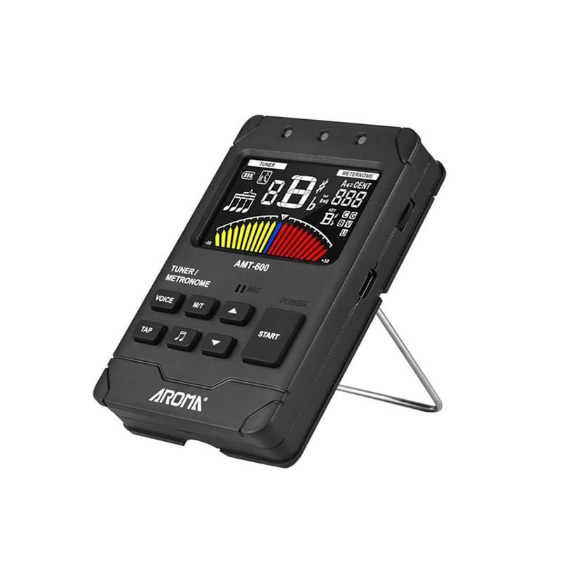 AROMA AROMA AMT-600 充電式 三合一調音器 節拍器 12平均律 吉他 提琴 管樂 國樂 — 三峽弦樂器