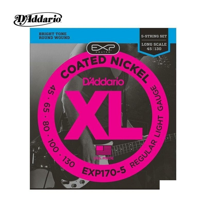 美國 D'addario EXP170-5(45-130) 五弦貝士弦 BASS弦 貝斯 — 三峽吉他 / Bass