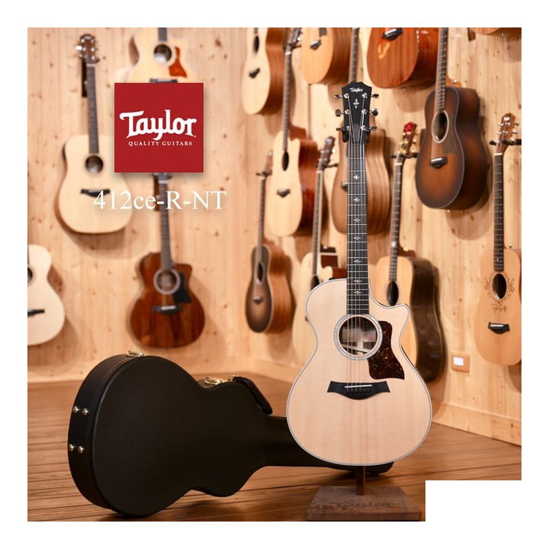 Taylor TAYLOR 412ce-R-NT 雲杉木 全單 印度玫瑰木 背側板 最新2023系列 ES-2拾音器 含原廠琴盒 — 三峽琴袋 / 琴盒
