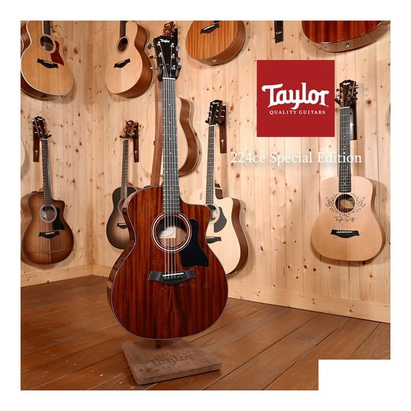 Taylor Taylor 224ce Special Edition 特別版 桃花心木 面單 ES-2拾音器 贈原廠袋 — 三峽配件 / 週邊