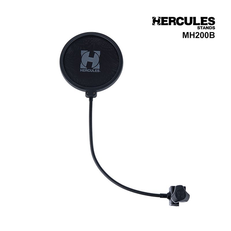 Hercules 海克力斯 HERCULES MH200B 噴麥罩 麥克風防噴網(雙層) — 三峽麥克風