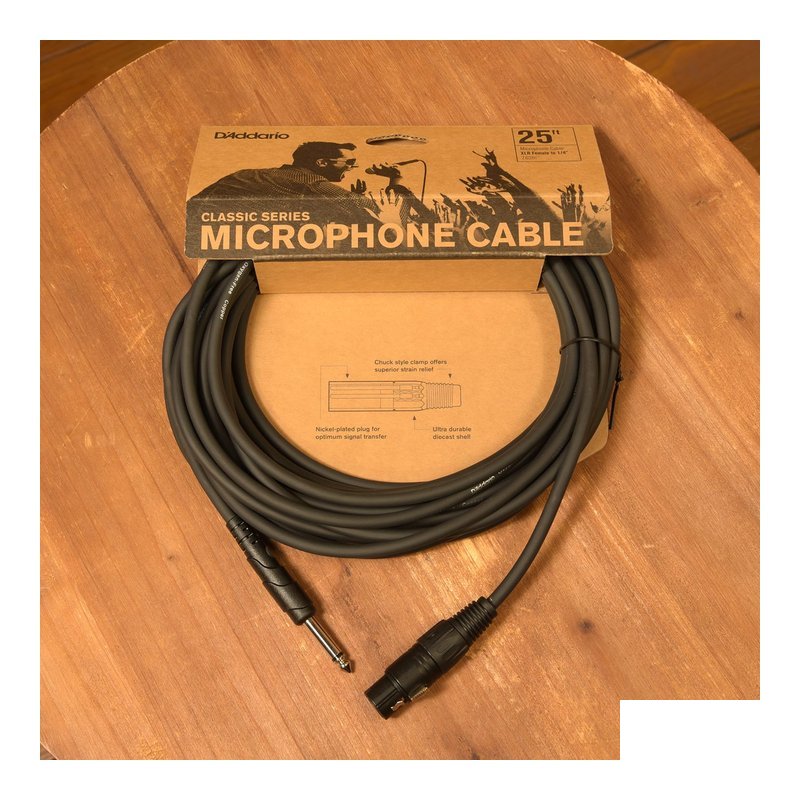 PLANET PLANET WAVES PW-CGMIC-25 25FT 麥克風線 TS對XLR母頭 — 三峽麥克風