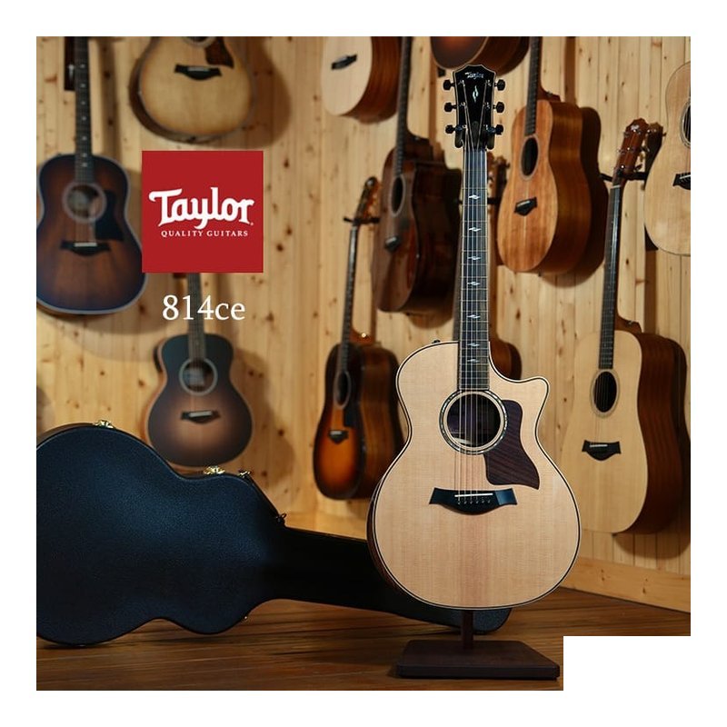 Taylor Taylor 814ce 雲杉木 全單板 V-class 電木吉他 民謠吉他 ES-2拾音器 附原廠琴盒 TLGF-814-CE — 三峽木吉他 / 民謠吉他