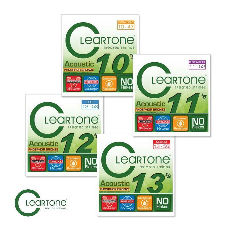 民謠吉他弦 ClearTone 美國製 塗層弦 磷青銅 吉他弦 CTXA-PH — 三峽吉他 / Bass