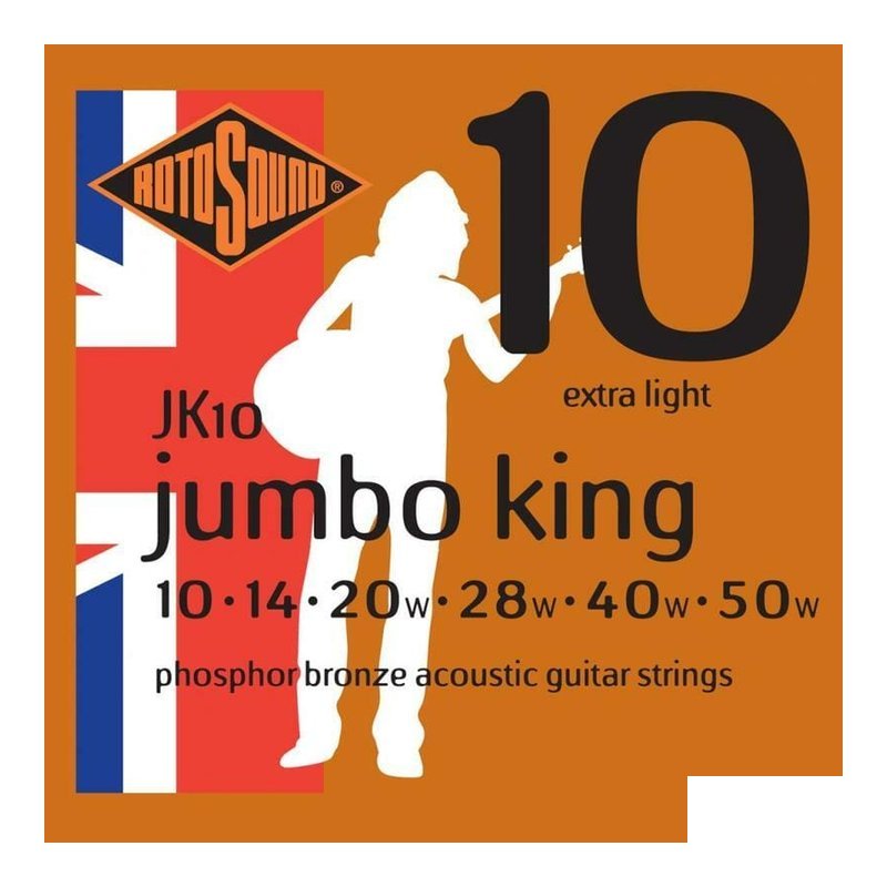 英國ROTOSOUND 英國ROTOSOUND JK10 (10-50) 磷青銅 木吉他弦 旋弦公司貨 — 三峽木吉他 / 民謠吉他