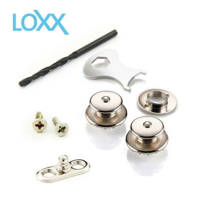 德製 LOXX A-NICKEL 銀色 鍍鎳 木吉他 民謠/古典 安全背帶釦 加厚背帶款 公司貨 — 三峽木吉他 / 民謠吉他