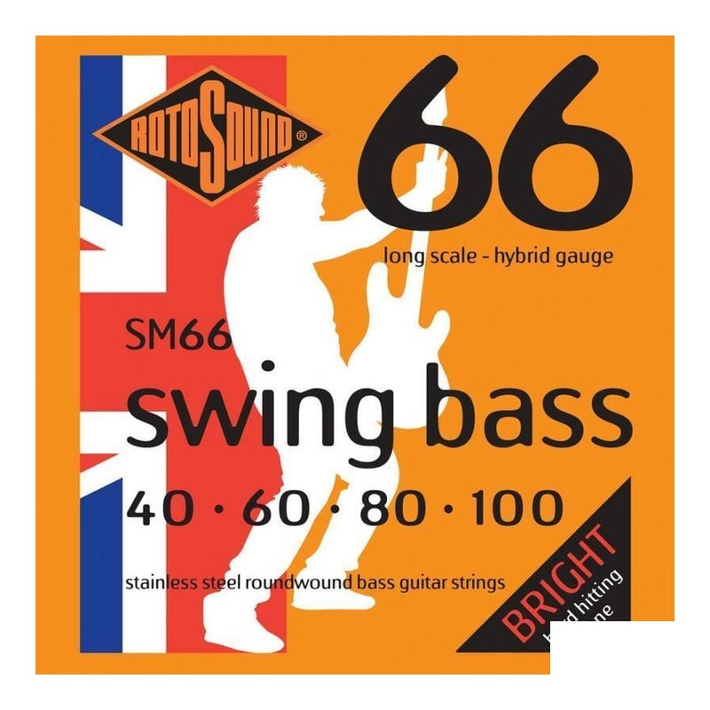 英國ROTOSOUND 英國ROTOSOUND SM66 (40-100) 電貝斯弦 HYBRID 不銹鋼 旋弦公司貨 — 三峽木吉他 / 民謠吉他