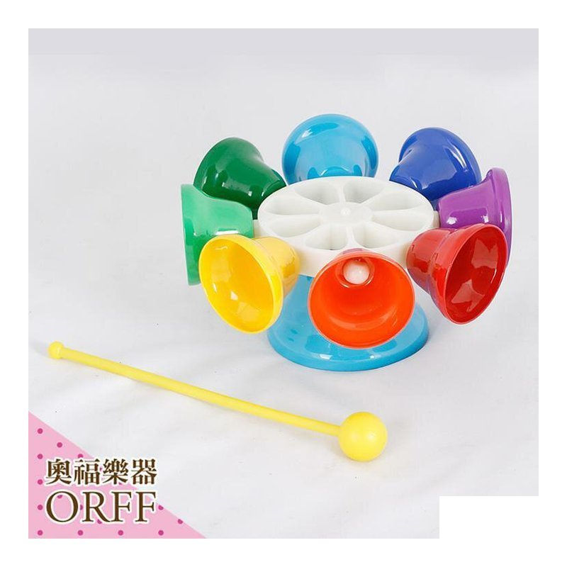ORFF ORFF 奧福樂器 高品質 8音旋轉鐘/旋律鐘(含敲棒) B027-1 兒童樂器 幼兒樂器 — 三峽配件 / 週邊