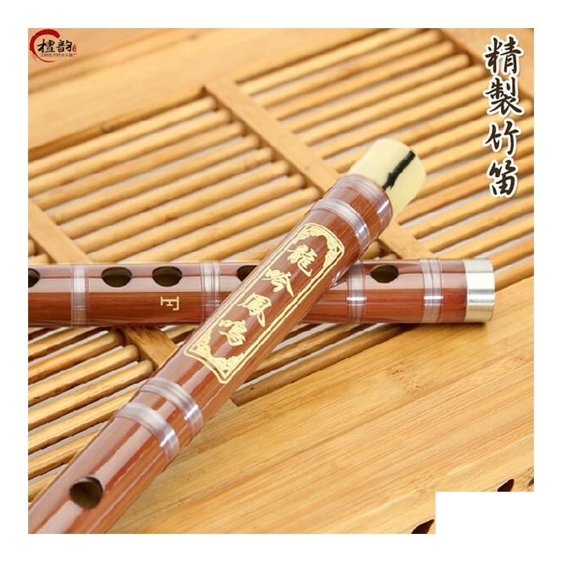 805 戈建明精製中國笛.苦竹笛/笛子/曲笛/邦笛 D調F調 附笛膜 — 三峽銅管樂器