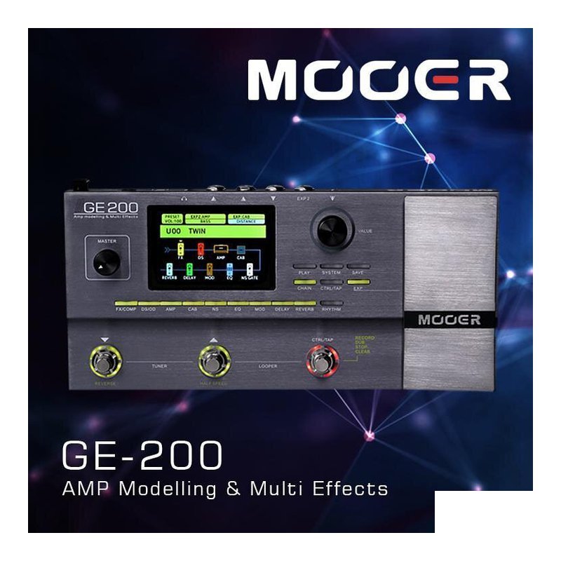Mooer MOOER GE200 音箱模擬效果器 電吉他效果器 — 三峽木吉他 / 民謠吉他