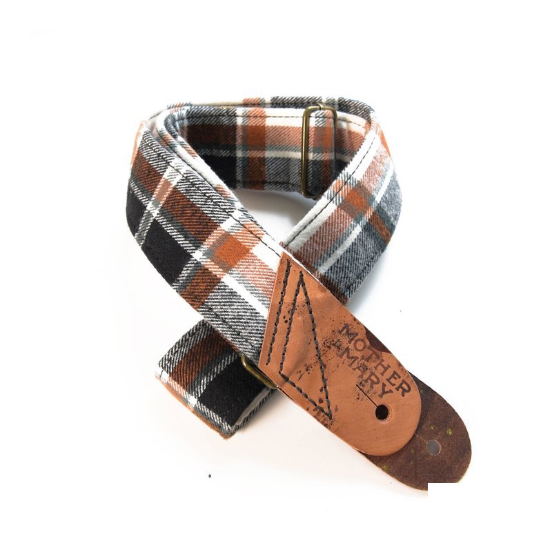 MOTHER MOTHER MARY 01-000092 吉他背帶 棕色格紋 — 三峽背帶