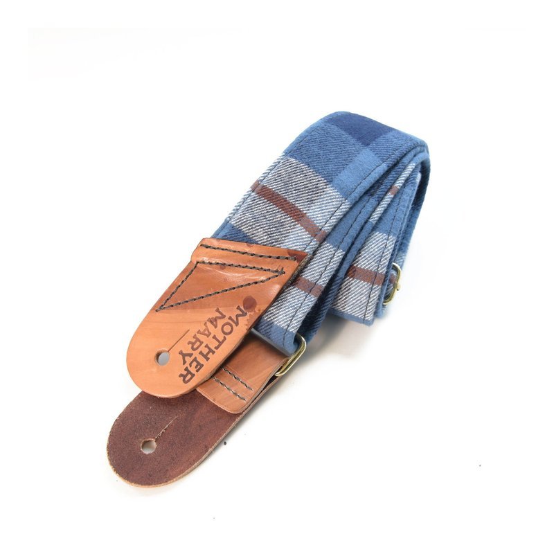 MOTHER MOTHER MARY 01-000091 吉他背帶 淺藍格子 — 三峽背帶