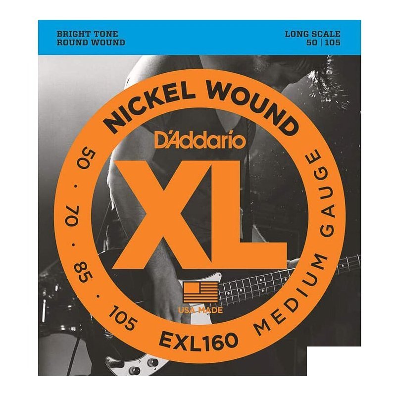 Daddario EXL160 4弦 電貝斯弦 (50-105) BASS 弦 — 三峽木吉他 / 民謠吉他
