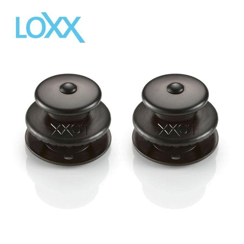 德製 LOXX E-XL-CHROME-BLK 黑色 鍍鉻 電吉他/貝士 安全背帶釦 加厚背帶款 公司貨 — 三峽木吉他 / 民謠吉他