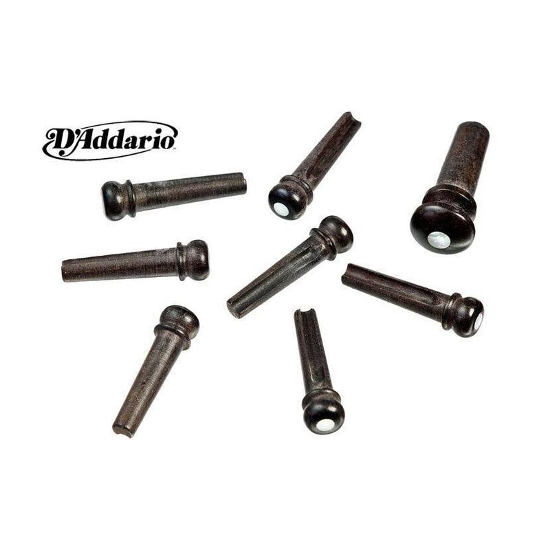 Planet Waves 美國 Planet Waves 弦釘 黑檀木+珍珠點 附釦 6顆/1組 (PWPS3) — 三峽配件 / 週邊