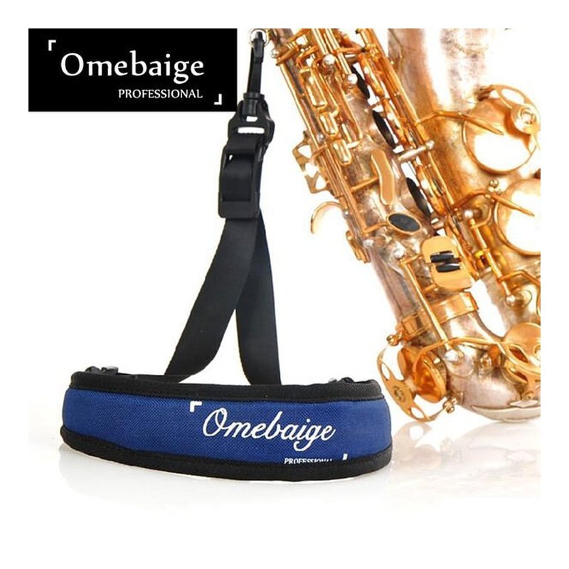 全新 Omebaige BGAC32 高檔 加厚加寬 薩克斯風 背帶 超柔布料 360度封閉掛勾設計 — 三峽銅管 / 管樂