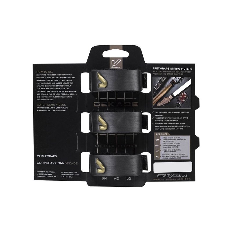 Gruv Gear FW3-DKD 悶音束帶 黑金款 3入一組 — 三峽配件 / 週邊