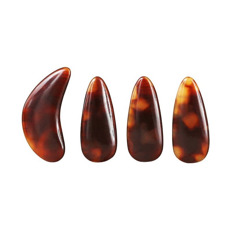 蓼風 古箏指甲 雙弧面 半月形 專業級 各尺寸 兒童適用 34-G04 — 三峽配件 / 週邊