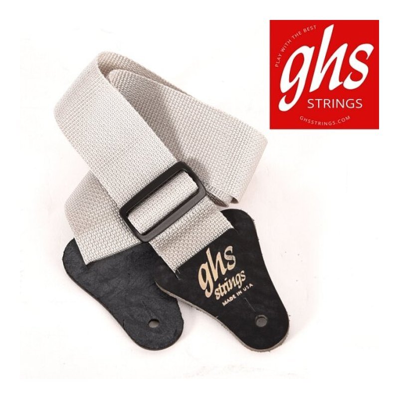 GHS GHS GTR尼龍 銀色吉他背帶 GHOP-A8SILV — 三峽背帶