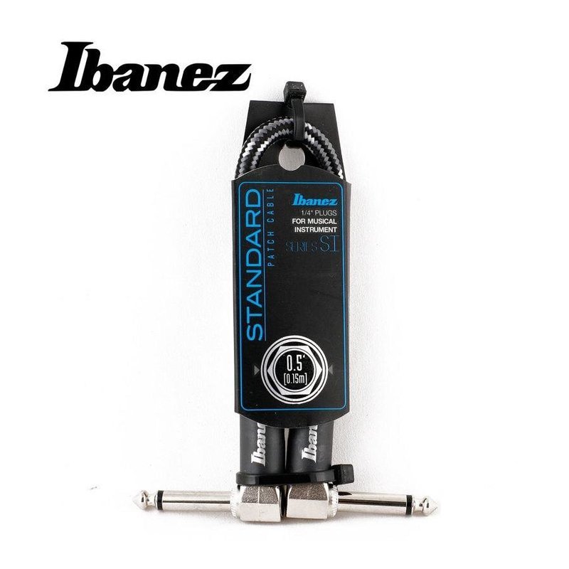 Ibanez IBANEZ SI05P-CCT WOVEN 0.5呎 編織 短導線 (灰白) — 三峽導線