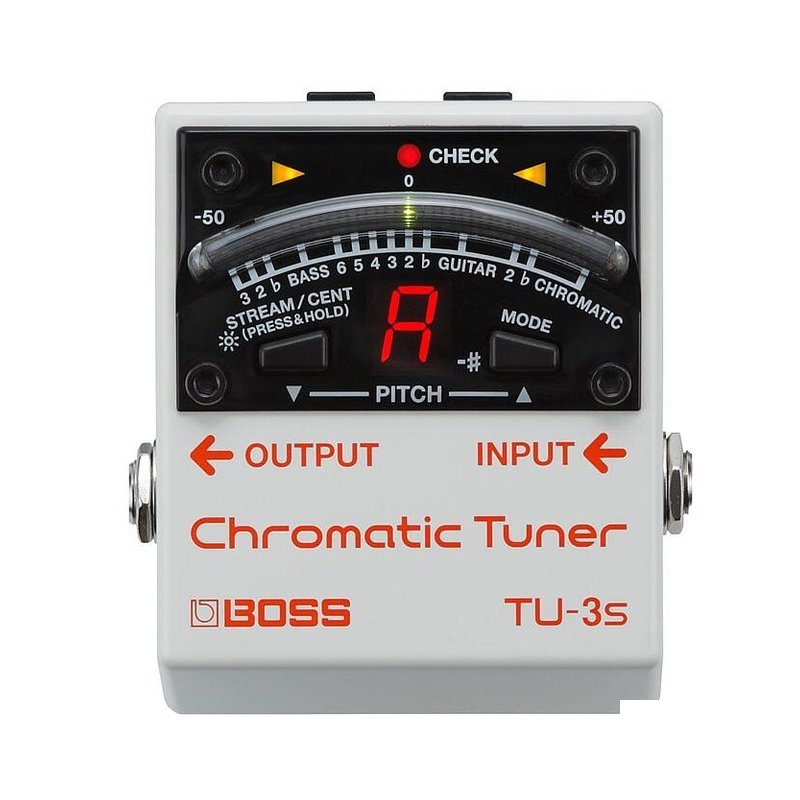 BOSS BOSS TU-3S Chromatic Tuner半音階調音器 支援七弦吉他/六弦貝斯(TU-3S) — 三峽木吉他 / 民謠吉他