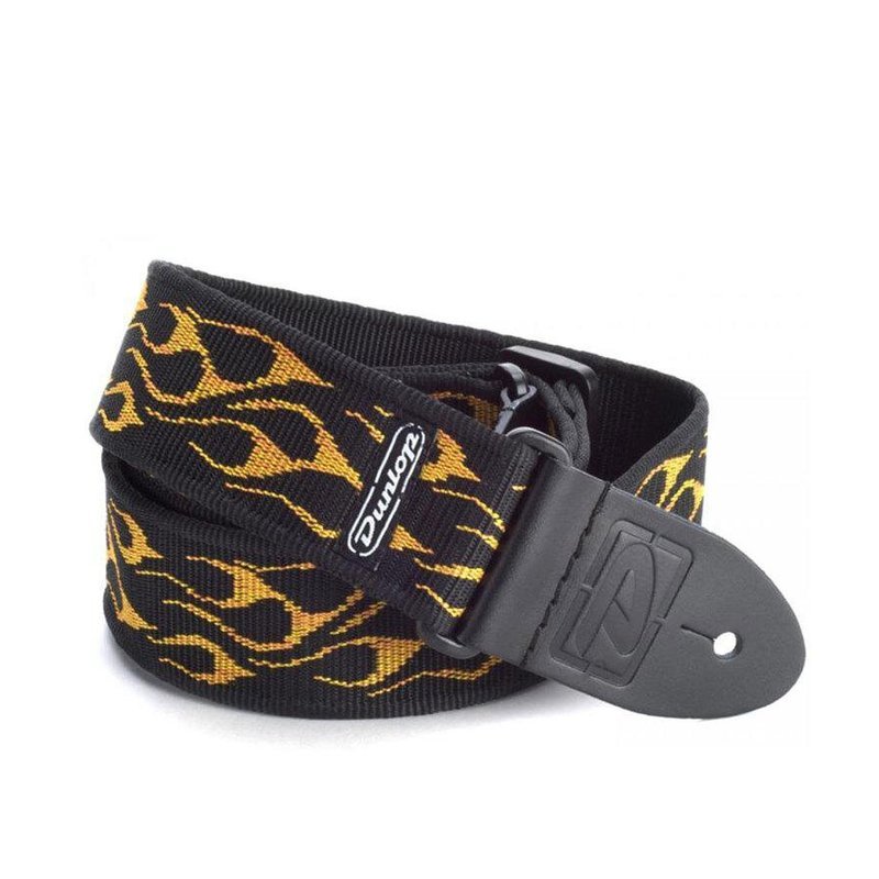 美國Dunlop 吉他背帶 Flambe 黃色火燄 D38-11OY 肩帶 — 三峽配件 / 週邊