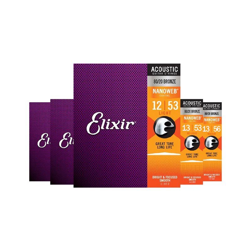 Elixir Elixir / Nanoweb 黃銅 長效木吉他弦 — 三峽木吉他 / 民謠吉他