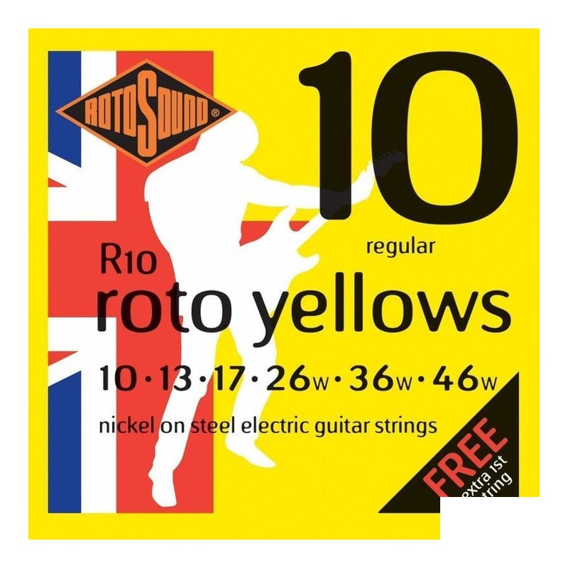 英國ROTOSOUND 英國ROTOSOUND R10 電吉他弦(10-46) NICK 旋弦公司貨 — 三峽電吉他