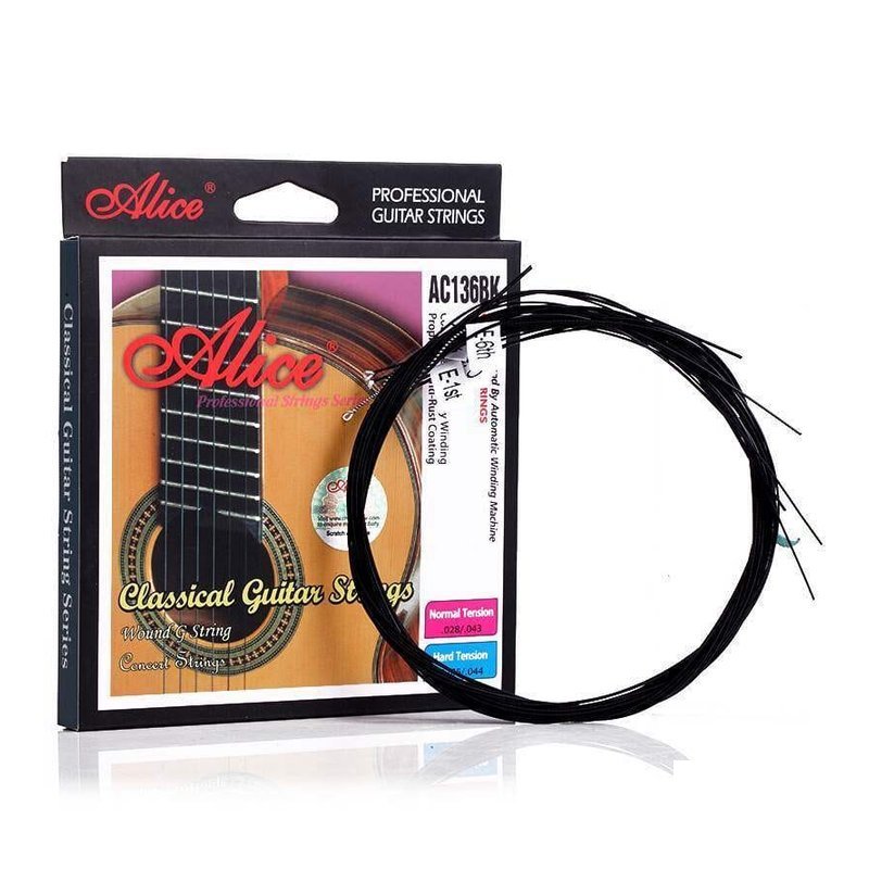 ALICE Alice AC136BK 古典吉他弦 演奏用琴弦 高級黑色尼龍弦 紙盒裝 — 三峽木吉他 / 民謠吉他