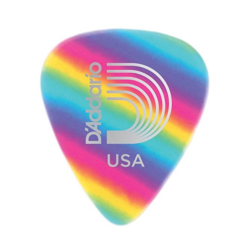 D'Addario 彈片 彩虹透明標準型 撥片 1CRB (5入) 美製 1CRB2/1CRB4/1CRB6 — 三峽Pick