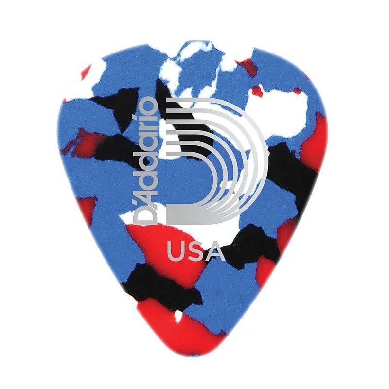 D'Addario 彈片 琺瑯彩賽璐標準型 撥片 1CMC (5入) 美製 1CMC2/1CMC4/1CMC6 — 三峽Pick