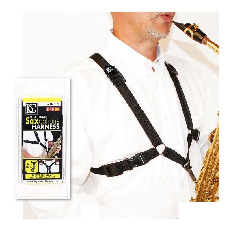 法國 BG S40SH 男用 雙背 薩克斯風吊帶 X型 (Alto.Tenor.Bariton) 3色 — 三峽銅管 / 管樂
