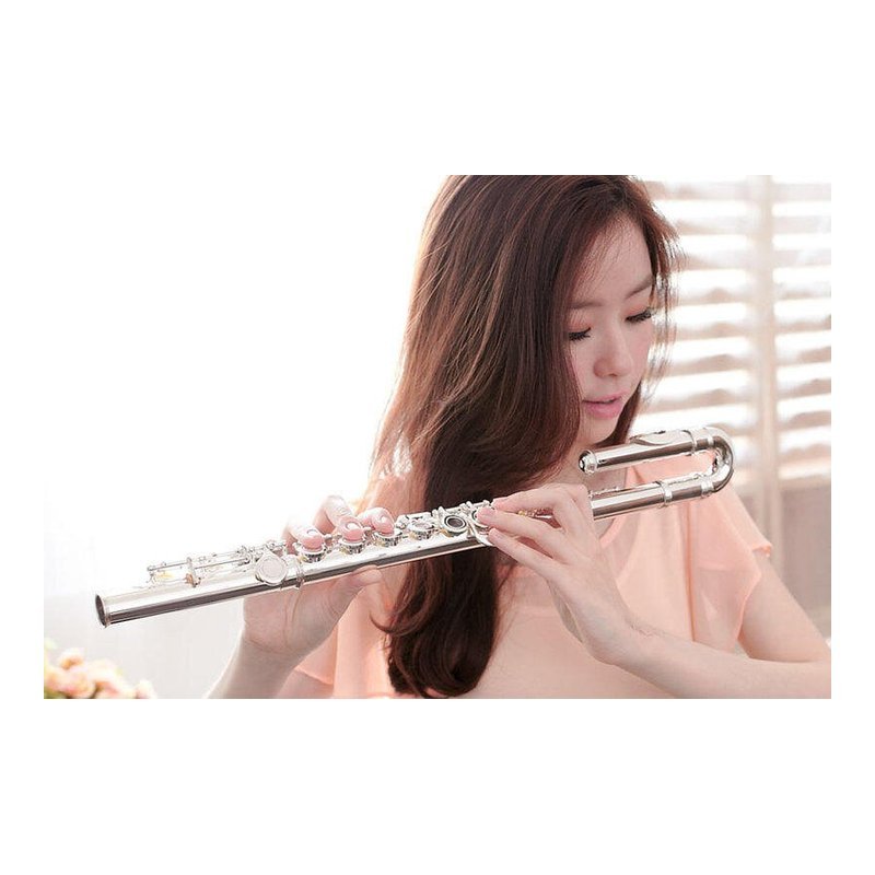 鍍銀長笛 JYFL-E120S 兒童長笛 全配(直嘴+彎嘴)+教本 — 三峽銅管 / 管樂