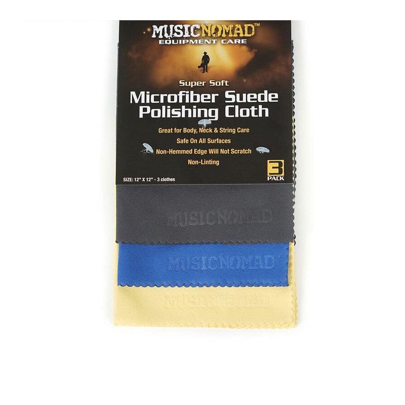 Music Nomad MN203 麂皮亮光布 擦琴布 麂皮布3件組 — 三峽配件 / 週邊