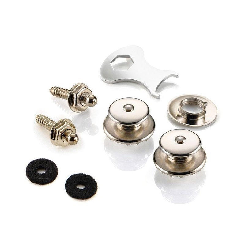 德製 LOXX E-NICKEL 銀色 鍍鎳 電吉他/貝士 安全背帶釦 背帶釘 — 三峽木吉他 / 民謠吉他