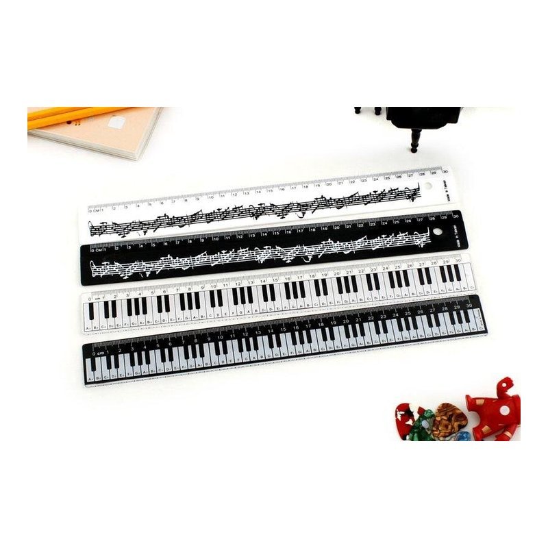 音樂造型尺 台製 文具尺 HA30 直尺 30cm — 三峽配件 / 週邊
