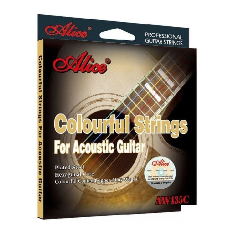 ALICE ALICE AW435C-SL (11-52) 彩色木吉他弦 民謠吉他弦 — 三峽吉他 / Bass