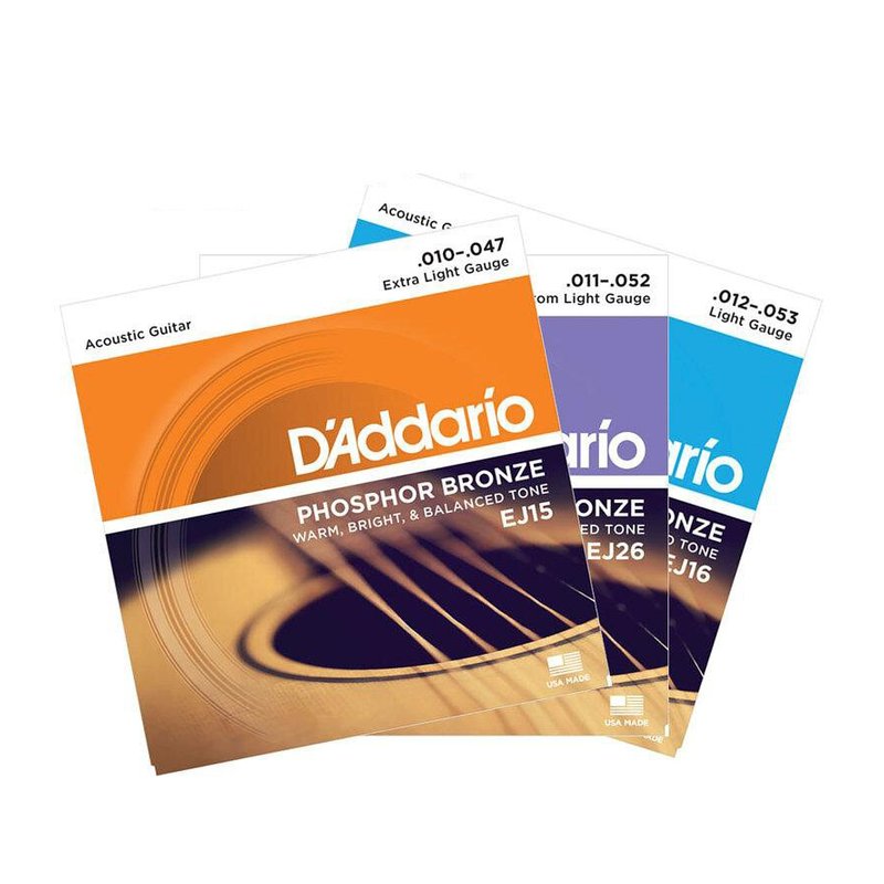 木吉他弦 D'addario EJ15 EJ16 EJ26 磷青 — 三峽吉他 / Bass