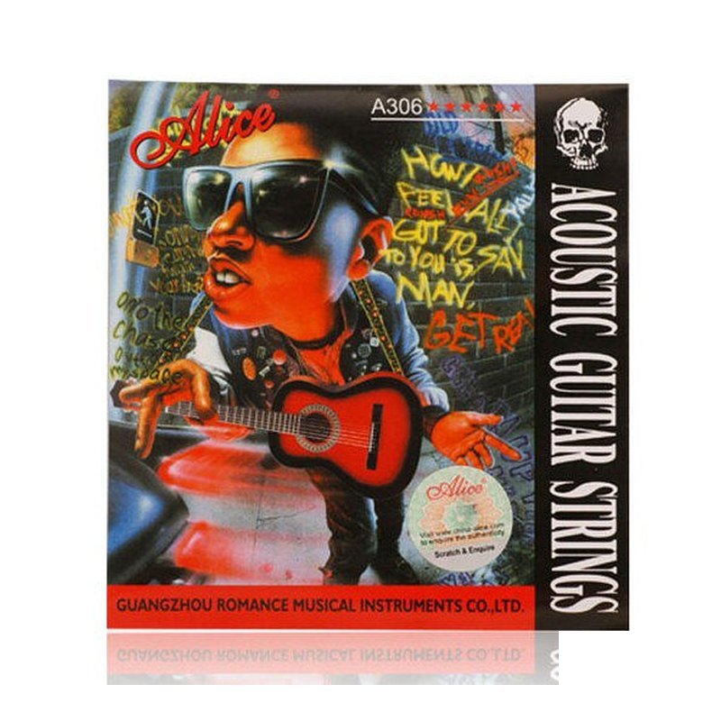 ALICE ALICE A306 木吉他弦 銀弦 民謠吉他弦 (1套6條) A306-XL — 三峽吉他 / Bass