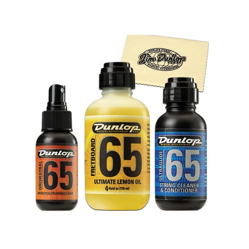Dunlop 吉他保養 Dunlop 保養組 G904 清潔蠟+弦油+指板油+擦琴布 — 三峽木吉他 / 民謠吉他