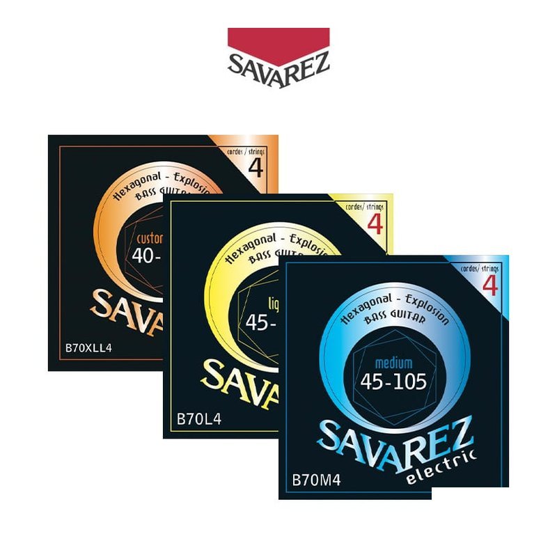 Savarez SAVAREZ Hexagonal Explosion 系列 鎳纏繞 電貝斯弦 — 三峽貝斯