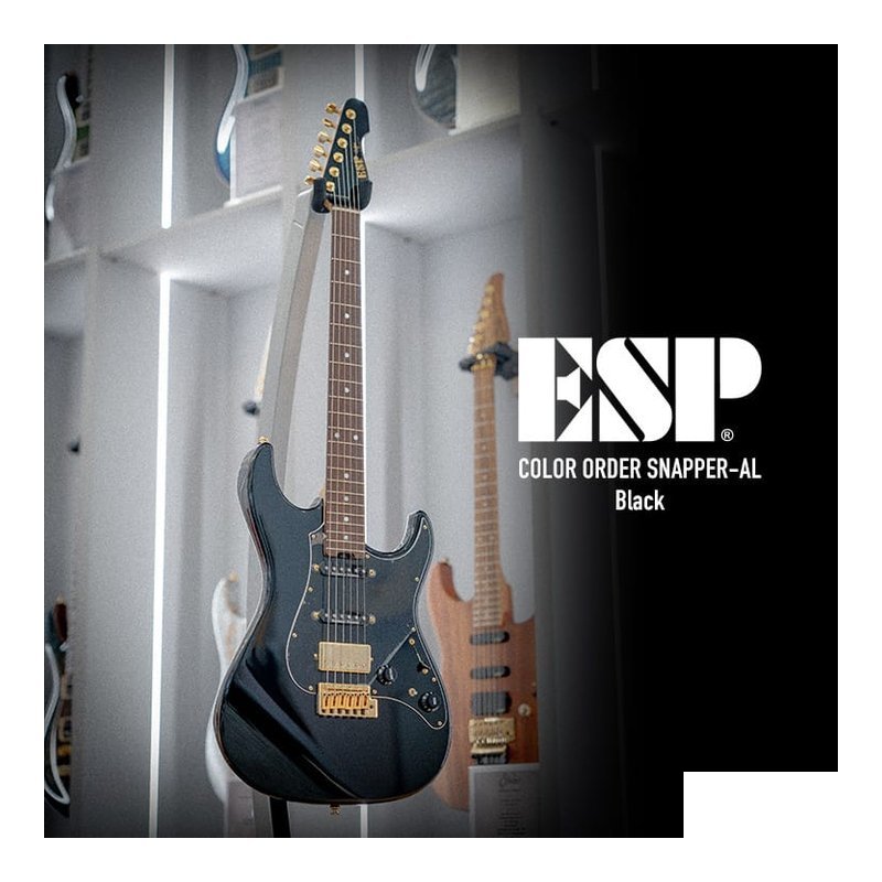 æ¥å» ESP Original Color Order SNAPPER-AL Black 電吉他 — 三峽吉他 / Bass
